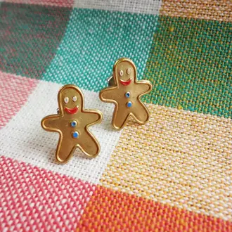 Fancypop Fancypop Gingerbread Man Studs