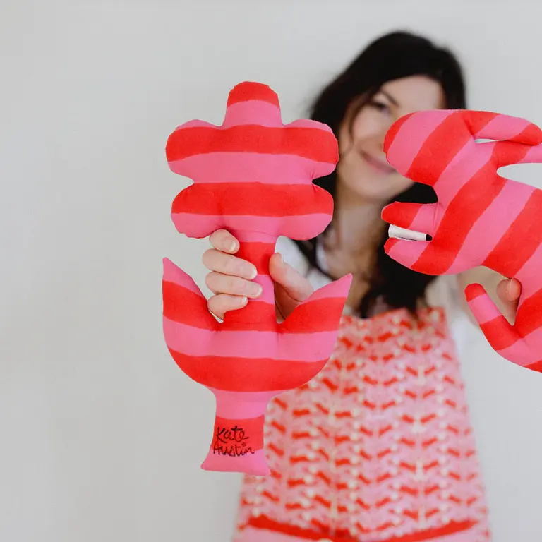 Kate Austin Kate Austin Tulip Pillow Blue Green Cabana Stripe