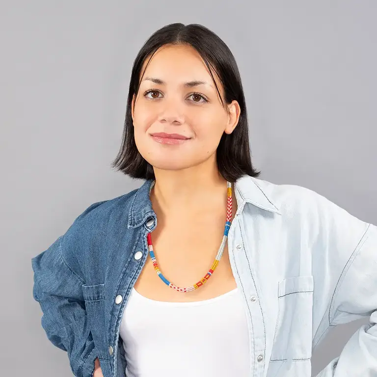 Altiplano Alto Patchwork Tube Beaded Necklace