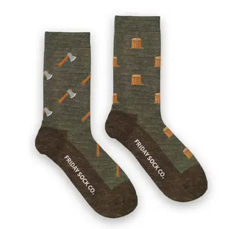 Friday Sock Co Friday Sock Co Men's Merino Socks Axe Tree