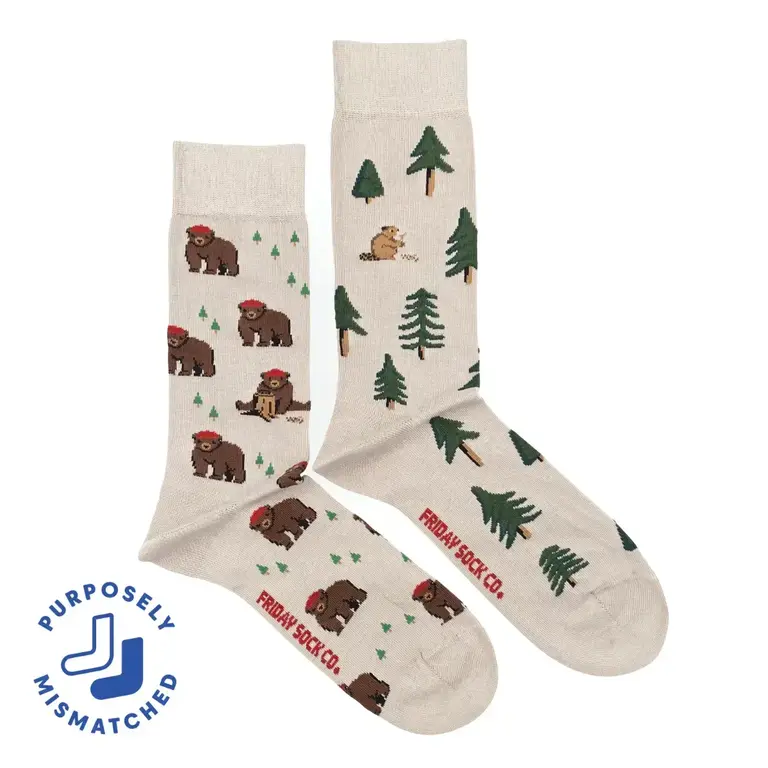 Friday Sock Co Friday Sock Co Men's Cotton Socks Bear In Hat