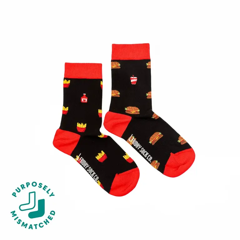 Friday Sock Co Friday Sock Co Kids Cotton Burger Socks