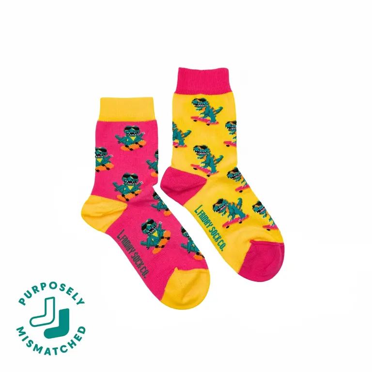 Friday Sock Co Friday Sock Co Kids Cotton Dino Skateboard