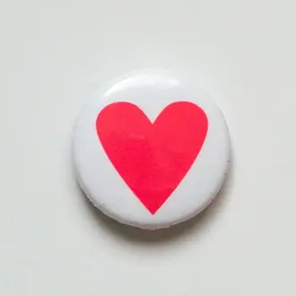 Banquet Workshop Banquet Workshop Neon Heart Button 1" Banquet Workshop Banquet Workshop Neon Heart Button 1"