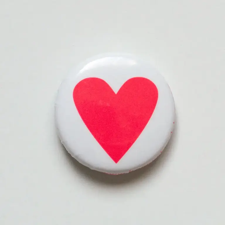 Banquet Workshop Banquet Workshop Neon Heart Button 1"