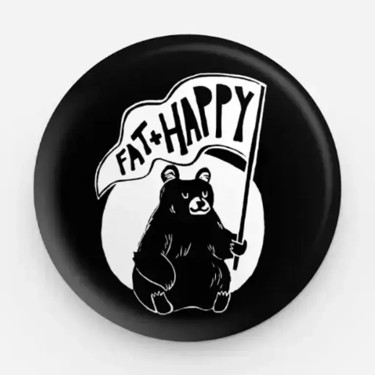 Coyotesnout Coyotesnout Fat & Happy Bear Pin 1.25"