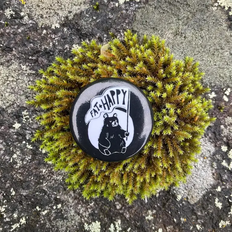 Coyotesnout Coyotesnout Fat & Happy Bear Pin 1.25"