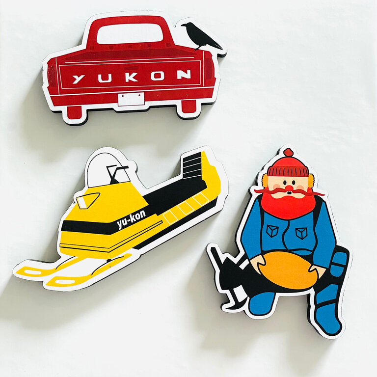 Yukon Territorial Goods YTG -  Yukon Snowmobile Magnet