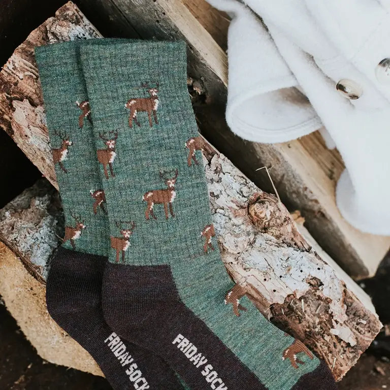 Friday Sock Co Friday Sock Co Women's Merino Socks Deer
