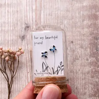 Attic Attic Beautiful Friend Blue Enamel Butterfly Studs Attic Attic Beautiful Friend Blue Enamel Butterfly Studs