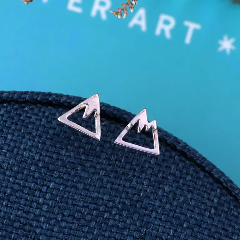 Attic Attic The Wanderer Mountain Studs Sterling Silver