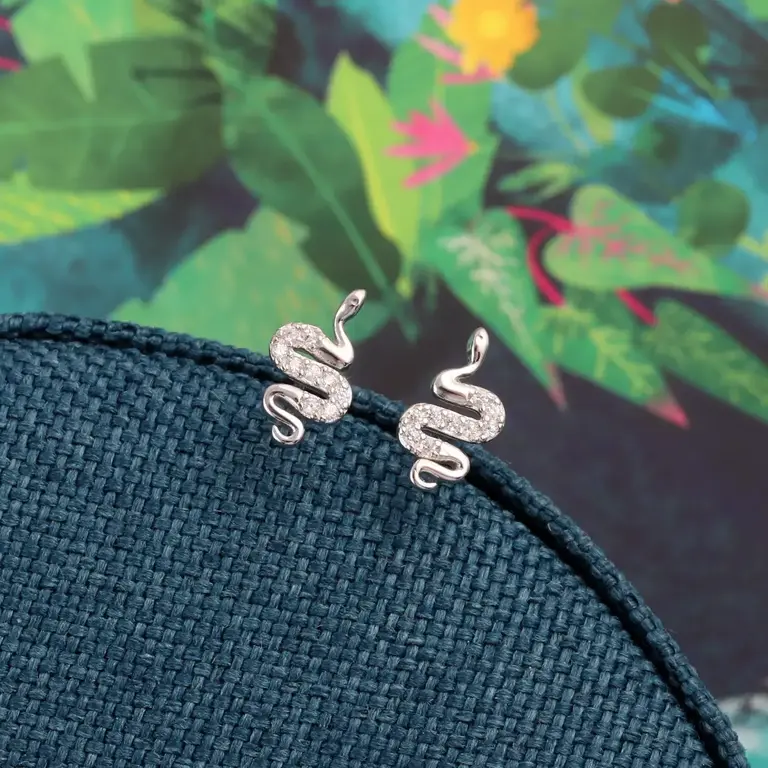 Attic Attic The Charmer Snake Studs Sterling Silver