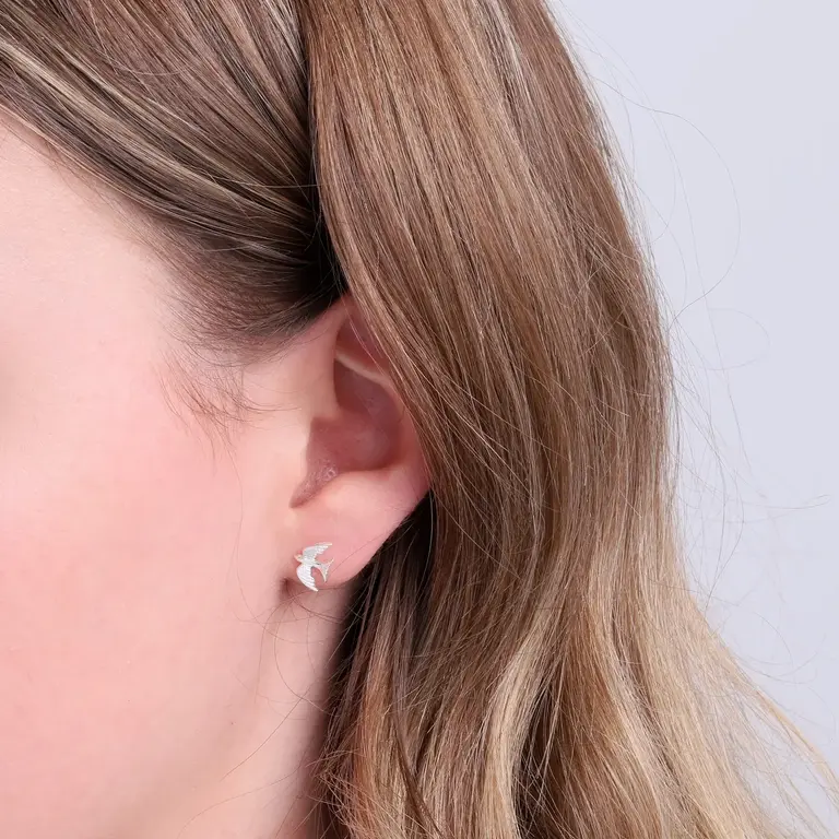 Attic Attic Freedom Dove Studs Sterling Silver