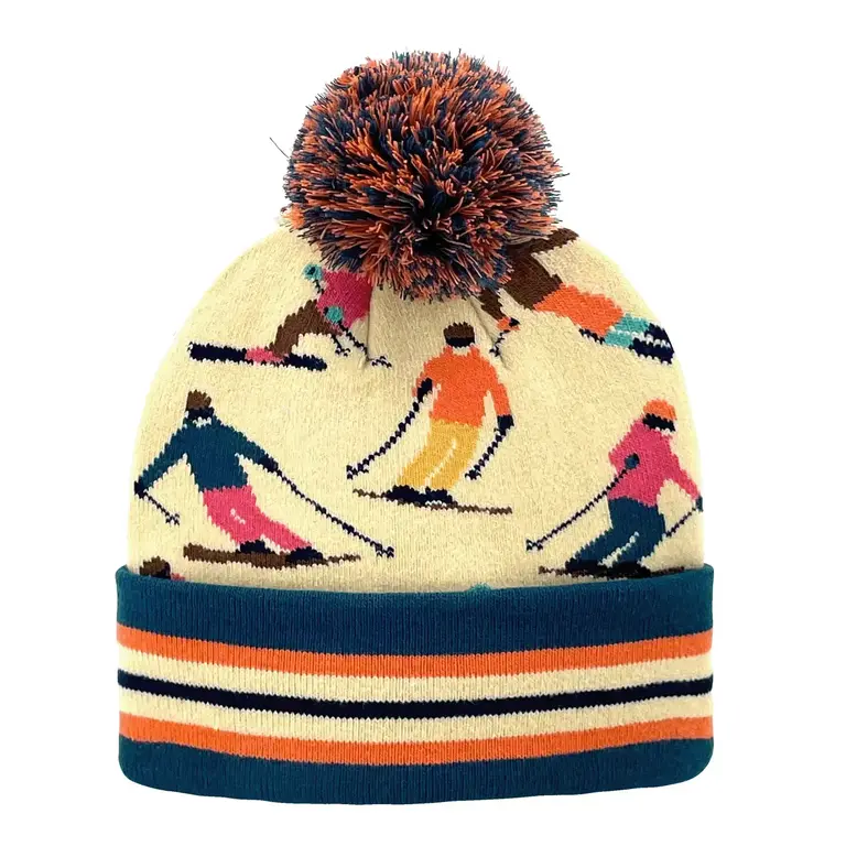 North Icons Northern Icons Pom Pom Beanie Skiers