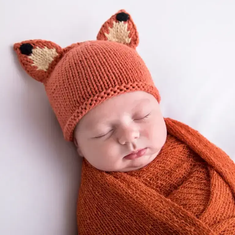 Hug Knits Hug Knits Handknit Baby Beanie Fox