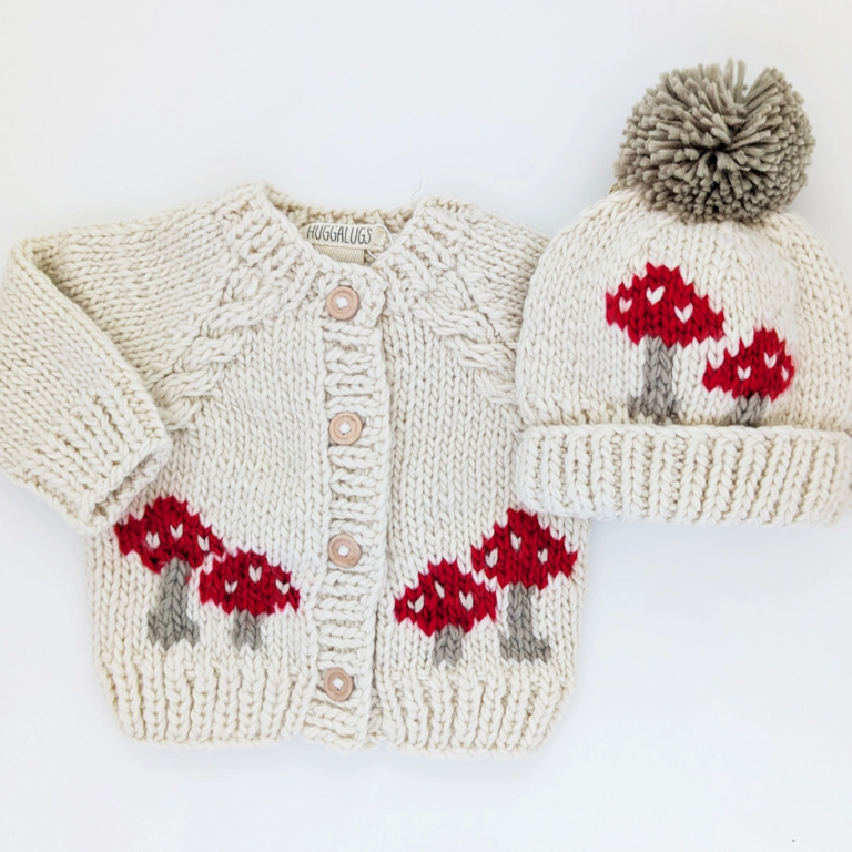 Hug Knits Hug Knits Handknit Mushroom Beanie