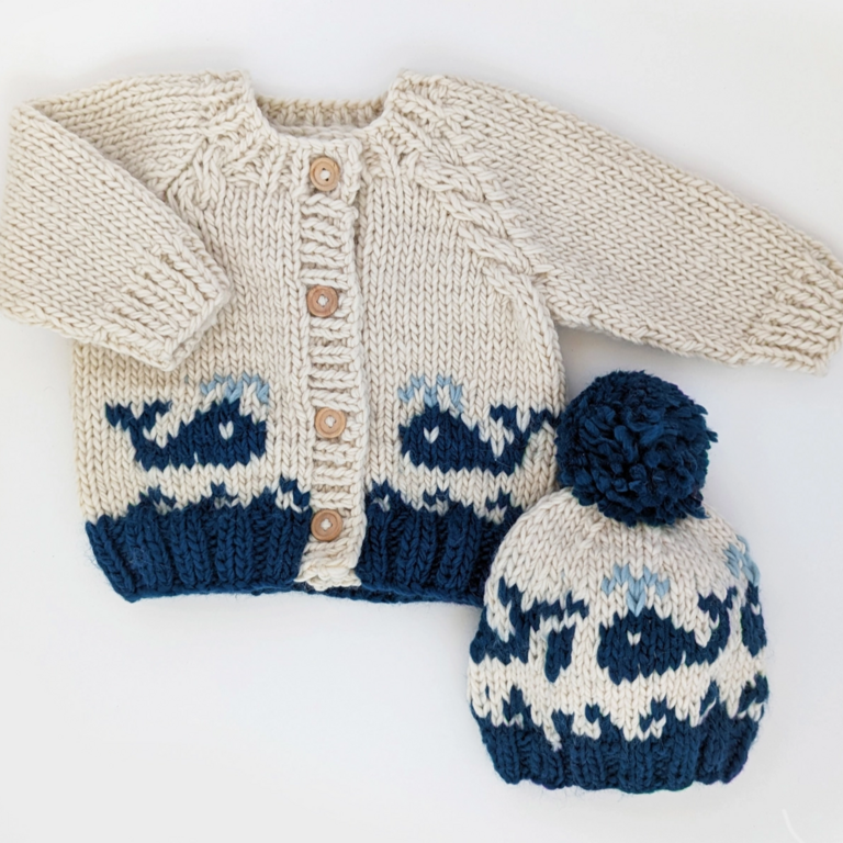 Hug Knits Hug Knits Handknit Whale Beanie