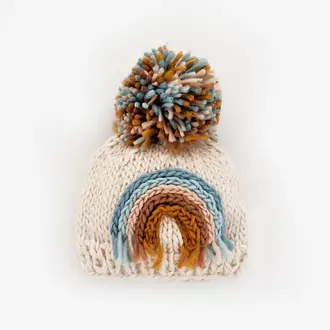 Hug Knits Hug Knits Handknit Rainbow Beanie - Teal