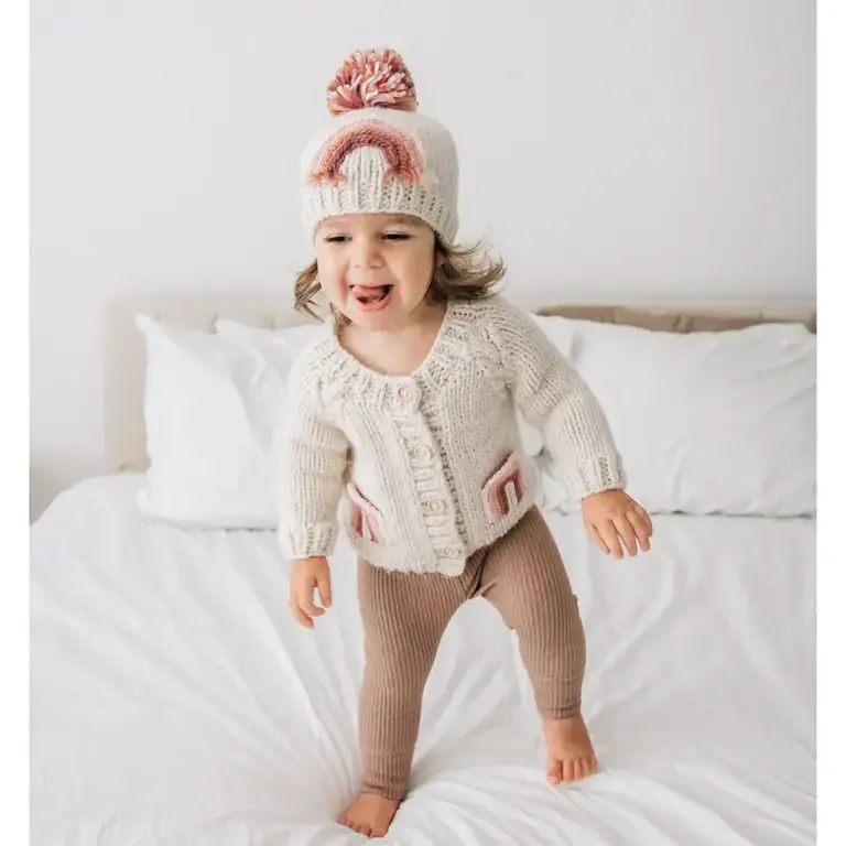 Hug Knits Hug Knits - Rainbow Cardigan Mauve