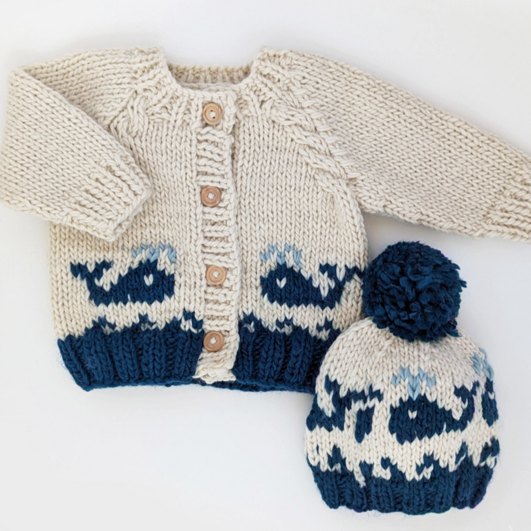 Hug Knits Hug Knits - Whale Cardigan