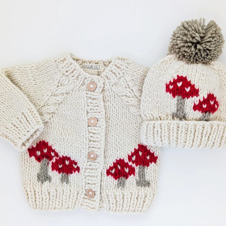 Hug Knits Hug Knits - Mushroom Cardigan