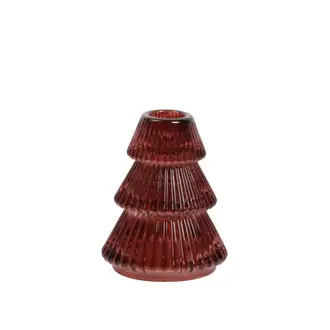 HMN Tree Shaped Taper Candle Holder Red (Large)