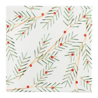HMN Ceramic Holly Coasters S/6