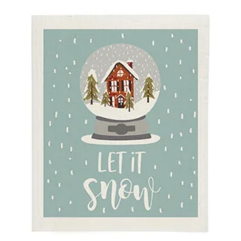 HMN Swedish Dish Cloth Let It Snow