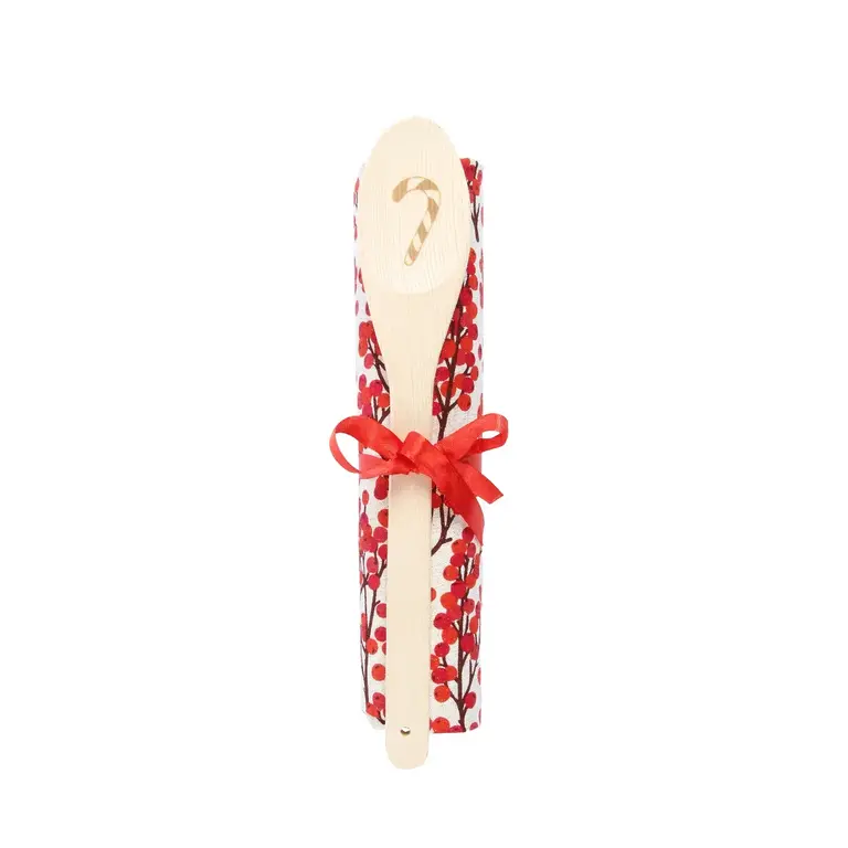 HMN Berry Tea Towel & Wooden Spoon Set/2
