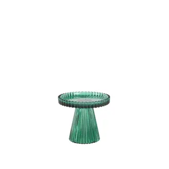 HMN Tree Pillar Candle Holder Green Small 4x4