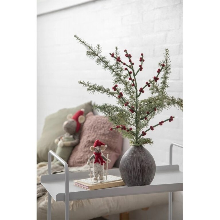 EGS EGS Fair Trade Felt Branch - Green w Dark Red Berries