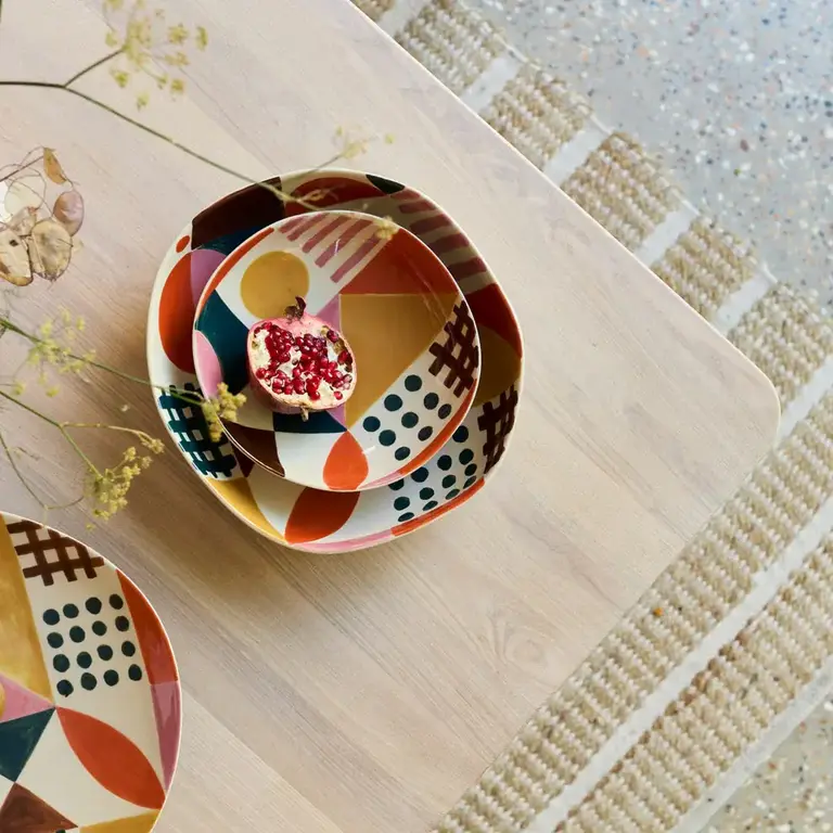 Donna Wilson Donna Wilson Hand Painted Glypha Stoneware Serving Bowl (Sm)