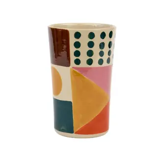 Donna Wilson Donna Wilson Hand Painted Glypha Stoneware Vase Donna Wilson Donna Wilson Hand Painted Glypha Stoneware Vase