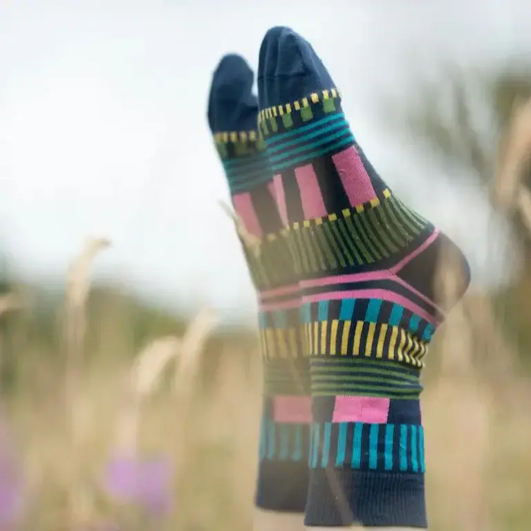 Donna Wilson Donna Wilson Combed Organic Cotton Socks - Multi Stripe