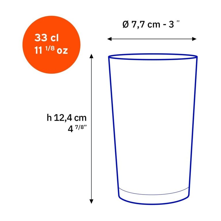 Duralex Unie Tumbler S/6 330ml - Clear