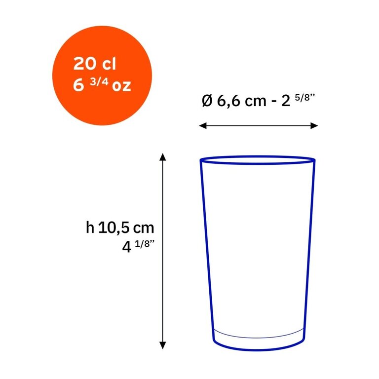 Duralex Unie Tumbler S/6 200ml - Clear