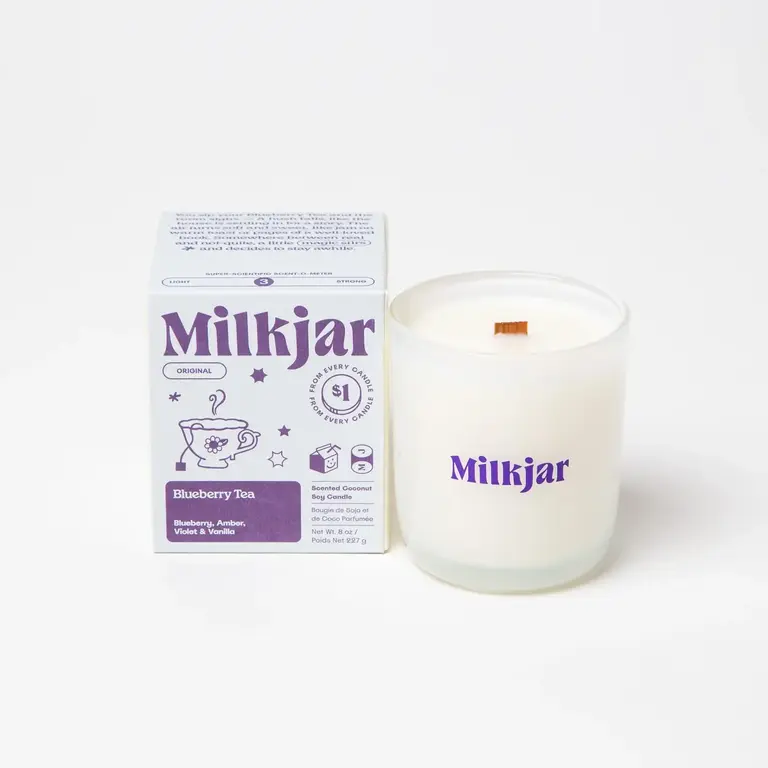 Milk Jar Candle Co Milk Jar Blueberry Tea 8oz Candle