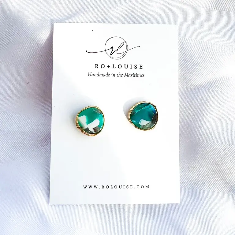 Ro + Louise Ro + Louise Amelia Studs Ocean Gold