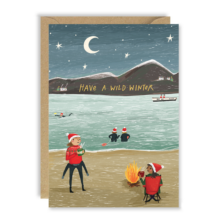 Paper E Clips PEC -  Wild Winter Swim Card