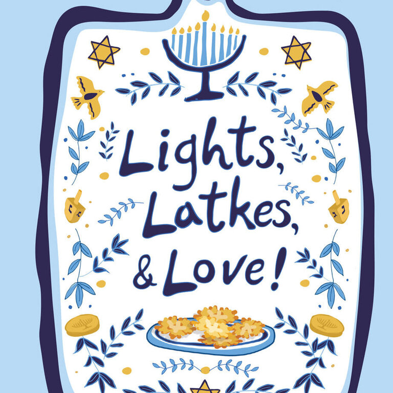Paper E Clips PEC -  Lights Latkes Love Card