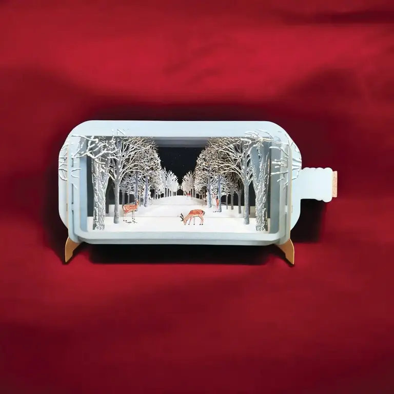 A-Joy A-Joy Winter Deer Bottle Card