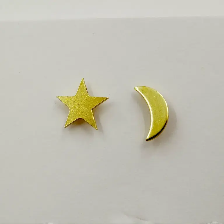 Copper Bee Copper Bee Star & Moon Studs