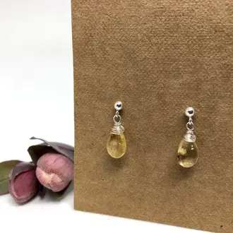 Naked Sage Naked Sage Linnaea Earrings - Citrine - Sterling Silver