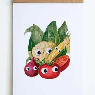 SHC SHC Googly Veg Print 8x10 Unframed
