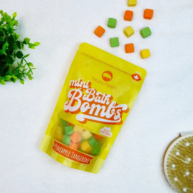 Happy Hippo Happy Hippo Mini Bath Bombs Pineapple Tangerine