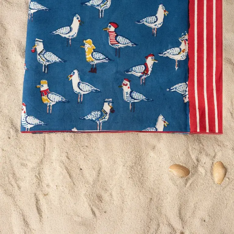 Kores Kores Cotton Beach /Picnic Throw Seagulls