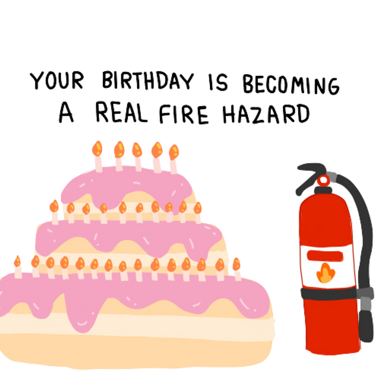 Puddle Ink Puddle Ink Fire Hazard Card