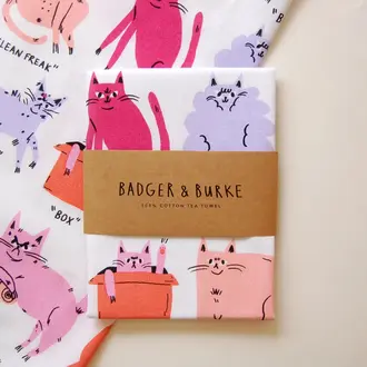 Badger & Burke Badger & Burke Famous Cat Breeds Tea Towel