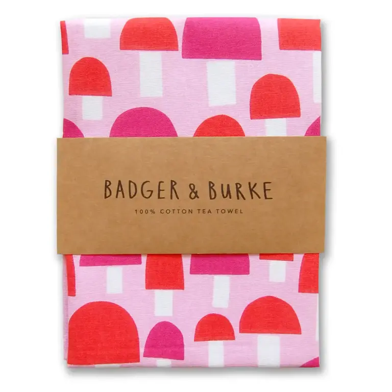 Badger & Burke Badger & Burke Mushrooms Tea Towel