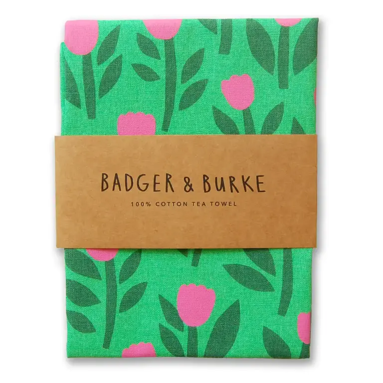 Badger & Burke Badger & Burke Tulips Tea Towel